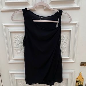 Express asymmetrical top - black - size MEDIUM
